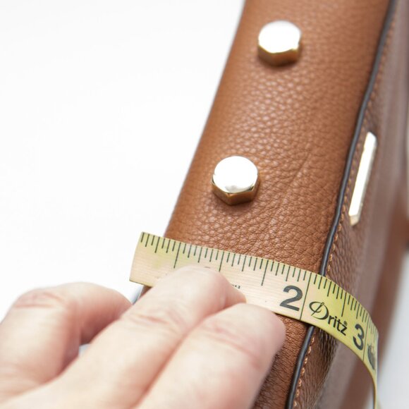 Rebecca Minkoff Regan Crossbody Pebbled Leather Purse Brown - Picture 9 of 10